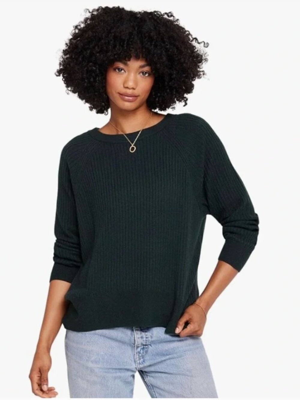 Spiritual Gangster Luxe Essential Doutzen Ballet Green Sweater Women’s Size S